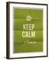 Keep Calm Please Quote on Folded in Eight Paper Texture-ONiONAstudio-Framed Art Print