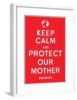 Keep Calm Protect Our Mother- Red-null-Framed Poster