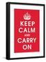Keep Calm (Red)-null-Framed Giclee Print