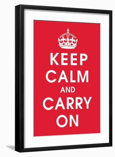 Keep Calm (Red)-null-Framed Giclee Print