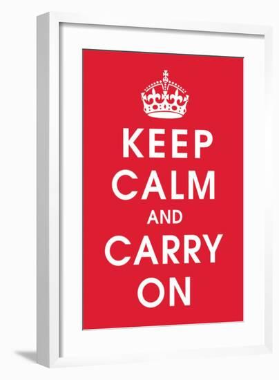 Keep Calm (Red)-null-Framed Giclee Print