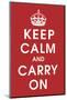 Keep Calm (Red)-Vintage Reproduction-Mounted Art Print