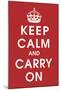 Keep Calm (Red)-Vintage Reproduction-Mounted Art Print