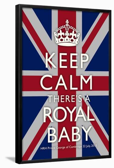 Keep Calm Royal Baby Commemorative Poster-null-Framed Poster