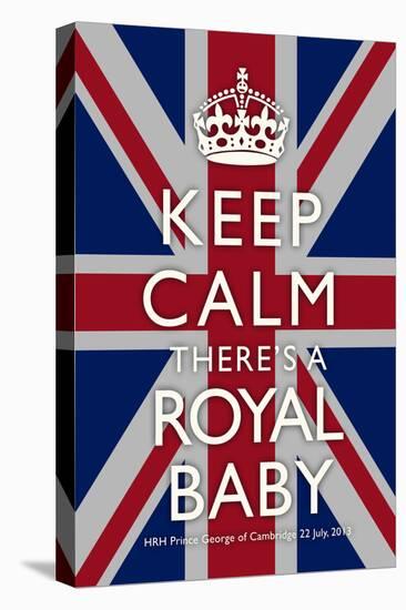 Keep Calm Royal Baby Commemorative-null-Stretched Canvas