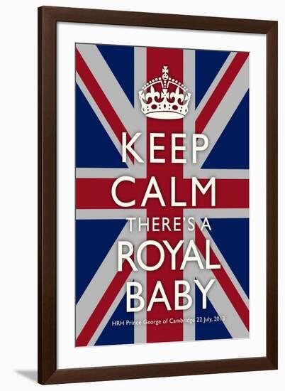 Keep Calm Royal Baby Commemorative-null-Framed Art Print