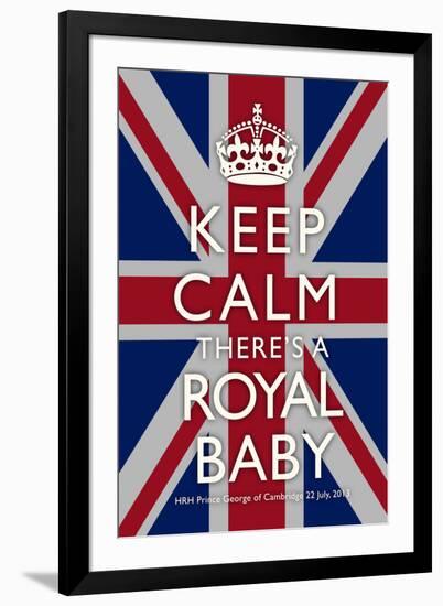 Keep Calm Royal Baby Commemorative-null-Framed Art Print