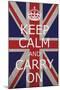 Keep Calm Union Jack-null-Mounted Poster