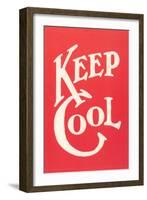 Keep Cool Slogan-null-Framed Art Print