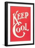 Keep Cool Slogan-null-Framed Art Print