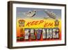 Keep 'Em Flying Army Planes-null-Framed Art Print