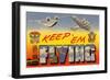 Keep 'Em Flying Army Planes-null-Framed Art Print