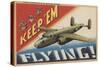 Keep 'Em Flying, B-25 Medium Bomber-Lantern Press-Stretched Canvas