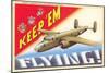 Keep 'Em Flying Medium Bomber-null-Mounted Art Print