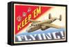 Keep 'Em Flying Medium Bomber-null-Framed Stretched Canvas