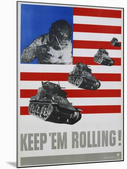 Keep 'Em Rolling! Poster-Leo Lionni-Mounted Giclee Print