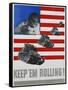 Keep 'Em Rolling! Poster-Leo Lionni-Framed Stretched Canvas