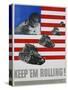 Keep 'Em Rolling! Poster-Leo Lionni-Stretched Canvas