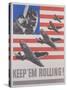 Keep 'Em Rolling! Poster-Leo Lionni-Stretched Canvas