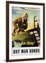 Keep Him Flying! Buy War Bonds Poster-Georges Schrieber-Framed Giclee Print