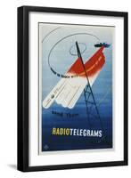 Keep in Touch with Your Friends at Sea - Send Them Radiotelegrams-Sams-Star-Framed Art Print