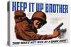 Keep it Up Brother War Production Poster-Clayton Kenny-Stretched Canvas