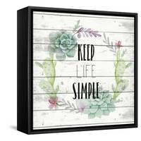 Keep Life Simple-Kimberly Allen-Framed Stretched Canvas