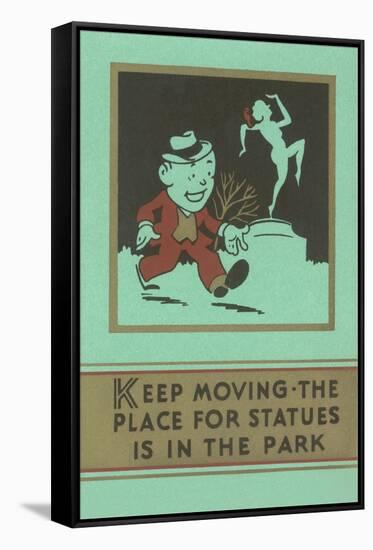 Keep Moving-null-Framed Stretched Canvas