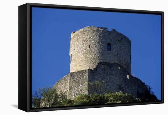 Keep of Chateau De La Roche-Guyon, Ile-De-France, France, 13th Century-null-Framed Stretched Canvas