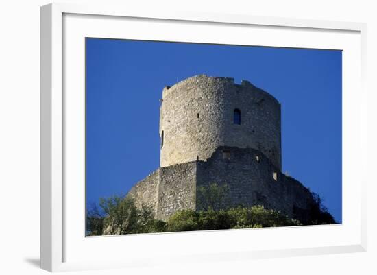 Keep of Chateau De La Roche-Guyon, Ile-De-France, France, 13th Century-null-Framed Giclee Print