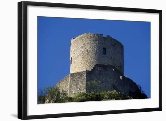 Keep of Chateau De La Roche-Guyon, Ile-De-France, France, 13th Century-null-Framed Giclee Print