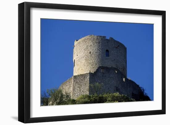 Keep of Chateau De La Roche-Guyon, Ile-De-France, France, 13th Century-null-Framed Giclee Print