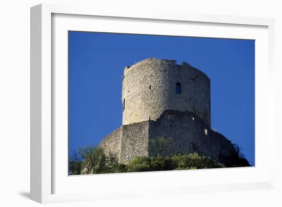 Keep of Chateau De La Roche-Guyon, Ile-De-France, France, 13th Century-null-Framed Giclee Print