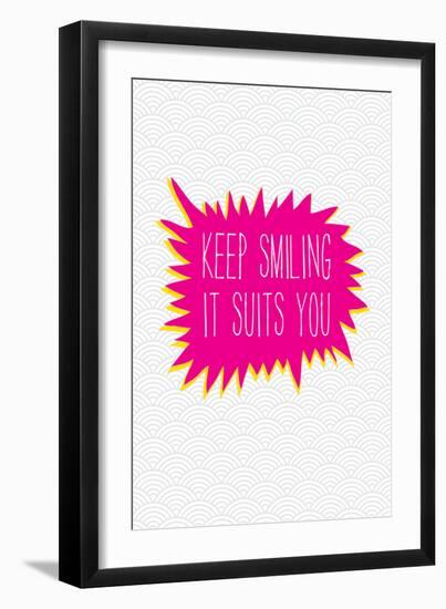 Keep Smiling-Moha London-Framed Giclee Print