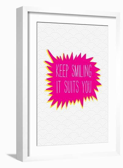 Keep Smiling-Moha London-Framed Giclee Print