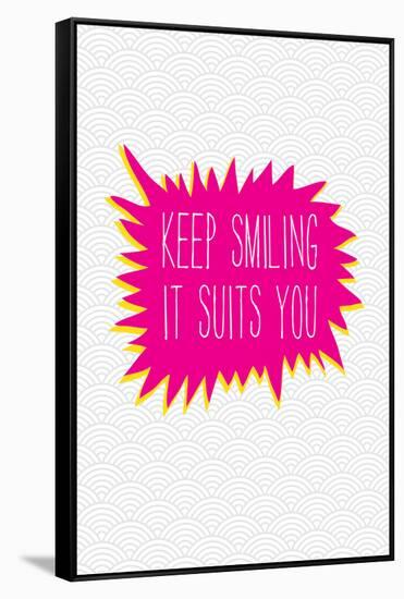 Keep Smiling-Moha London-Framed Stretched Canvas