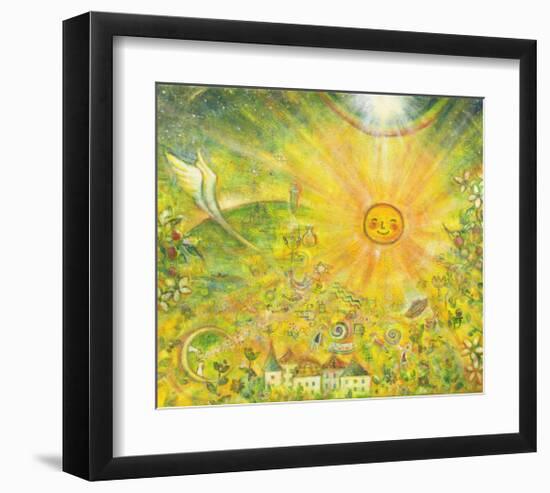 Keep the Sun in Your Mind in Gold Color-Miyuki Hasekura-Framed Giclee Print