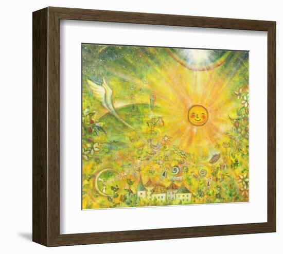 Keep the Sun in Your Mind in Gold Color-Miyuki Hasekura-Framed Giclee Print