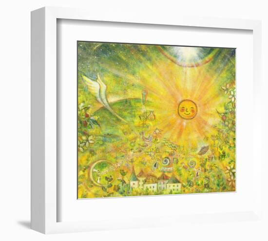 Keep the Sun in Your Mind in Gold Color-Miyuki Hasekura-Framed Giclee Print