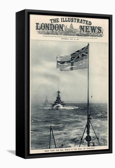 'Keep Then the Sea, Which Is the Wall of England', from 'The Illustrated London News Royal Naval…-English School-Framed Stretched Canvas