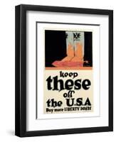 Keep These Off The U.S.A-John Norton-Framed Art Print