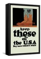 Keep These Off the Usa-null-Framed Stretched Canvas