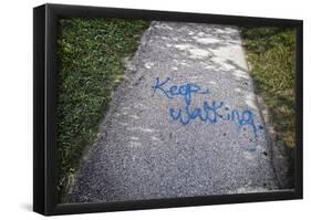 Keep Walking Graffiti-null-Framed Poster