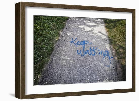 Keep Walking Graffiti-null-Framed Photo