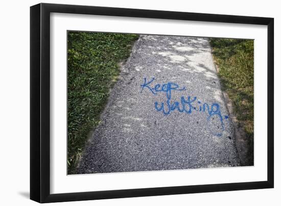 Keep Walking Graffiti-null-Framed Photo
