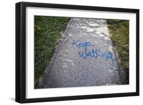 Keep Walking Graffiti-null-Framed Photo