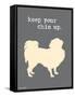 Keep Your Chin Up-Dog is Good-Framed Stretched Canvas