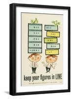 Keep Your Figures in Line-Ray. Campbell-Rogers-Framed Art Print