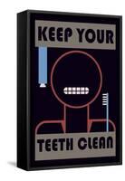 Keep Your Teeth Clean-null-Framed Stretched Canvas