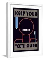 Keep Your Teeth Clean-null-Framed Art Print